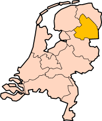 Localisation province Drenthe des Pays-Bas