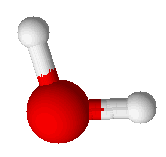 Géométrie de la molécule d’eau et représentation 3D