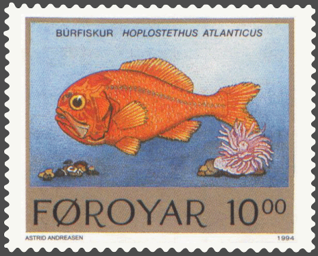 Faroe stamp 251 orange roughy (hoplostethus atlanticus).gif