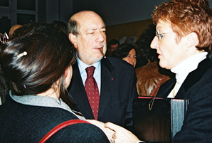 Hervé Bourges lors des fêtes du 80e anniversaire de l'ESJ, à Lille, en 2004.
