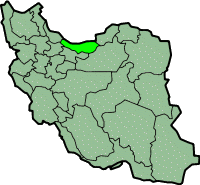 Carte montrant la position de la province de Mazandéran