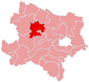 Localisation du Bezirk de Krems-Land dans le Land autrichien de Basse-Autriche