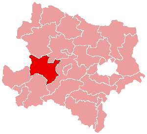 Localisation du Bezirk de Melk dans le Land autrichien de Basse-Autriche