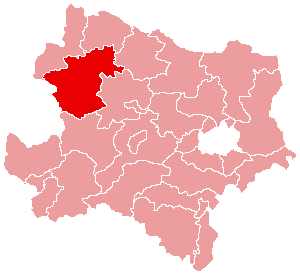 Localisation du Bezirk de Zwettl dans le Land autrichien de Basse-Autriche
