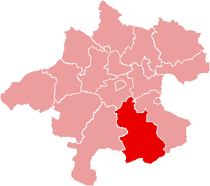 Localisation du Bezirk de Kirchdorf an der Krems dans le Land autrichien de Haute-Autriche
