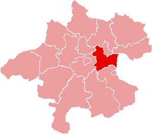Localisation du Bezirk de Linz-Land dans le Land autrichien de Haute-Autriche