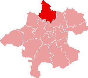Localisation du Bezirk de Rohrbach dans le Land autrichien de Haute-Autriche