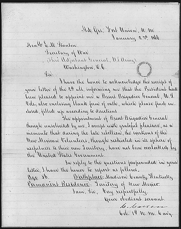 Kit carson appointment 1866.gif