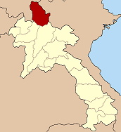Carte du Laos mettant en évidence la province de Phongsaly.
