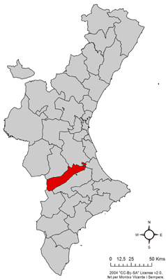 Localització de la Costera respecte del País Valencià.png