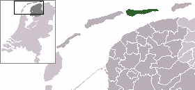 Localisation de la commune de Ameland