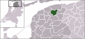 Localisation de la commune de Dantumadiel