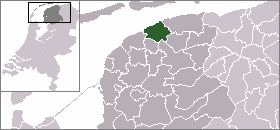 Localisation de la commune de Ferwerderadiel