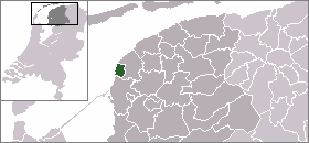 Localisation de la commune de Harlingen