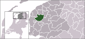 Localisation de la commune de Littenseradiel