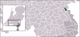 Localisation de la commune de Mook en Middelaar
