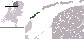 Localisation de la commune de Vlieland