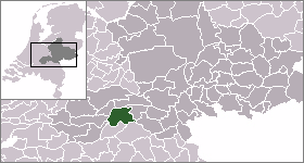 Localisation de la commune de West Maas en Waal