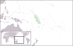 Carte de localisation des îles Gilbert et Ellice.