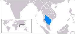 Carte de localisation du golfe de Thaïlande