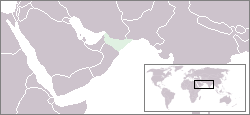 Carte de localisation du golfe d'Oman
