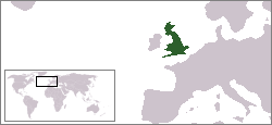 Localisation du royaume de Grande-Bretagne