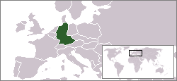 Localisation de l'Allemagne de l'Ouest