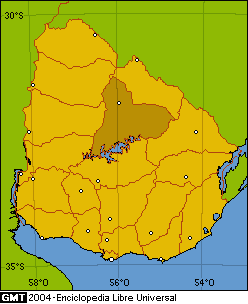 localisation du département Tacuarembó