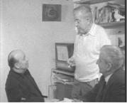 Marcel Carné et les frères Prévert en 1961 dans le film Mon frère Jacques par Pierre Prévert