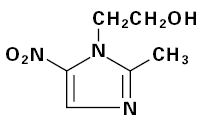 Structure chimique du métronidazole