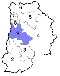 Carte de la Seine-et-Marne montrant la neuvième circonscription