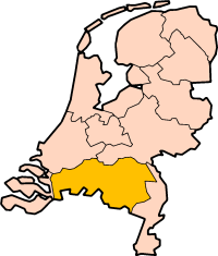 Localisation province Brabant-Septentrional des Pays-Bas