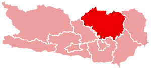 Localisation du Bezirk de Sankt Veit an der Glan dans le Land autrichien de Carinthie