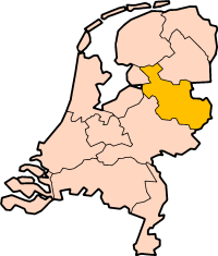 Localisation province Overijssel des Pays-Bas