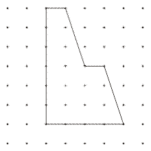 polygone construit sur une grille de points équidistants