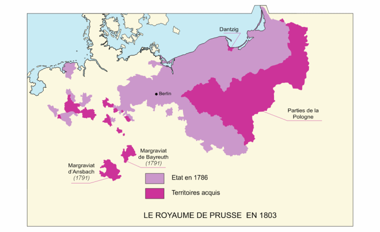 Le Royaume de Prusse en 1803