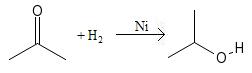 Réduction d'une cétone par le dihydrogène, catalysée par le nickel