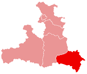 Localisation du Bezirk de Tamsweg dans le Land autrichien de Salzbourg