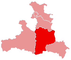 Localisation du Bezirk de Sankt Johann im Pongau dans le Land autrichien de Salzbourg