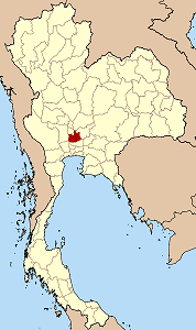 Province d'Ayutthaya en rouge