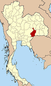 Province de Buriram en rouge