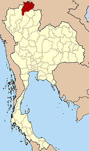 Province de Chiang Rai en rouge