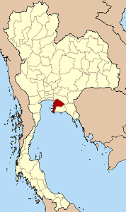 Province de Chonburi en rouge