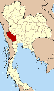Province de Kanchanaburi en rouge