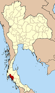 Province de Krabi en rouge