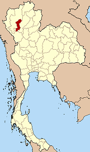 Province de Lamphun en rouge