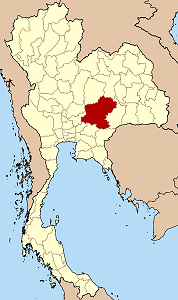Province de Nakhon Ratchasima en rouge