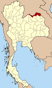 Province de Nong Khai en rouge