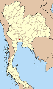 Province de Nonthaburi en rouge