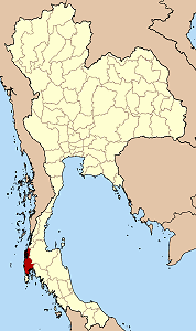 Province de Phang Nga en rouge